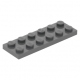 LEGO lapos elem 2x6, sötétszürke (3795)